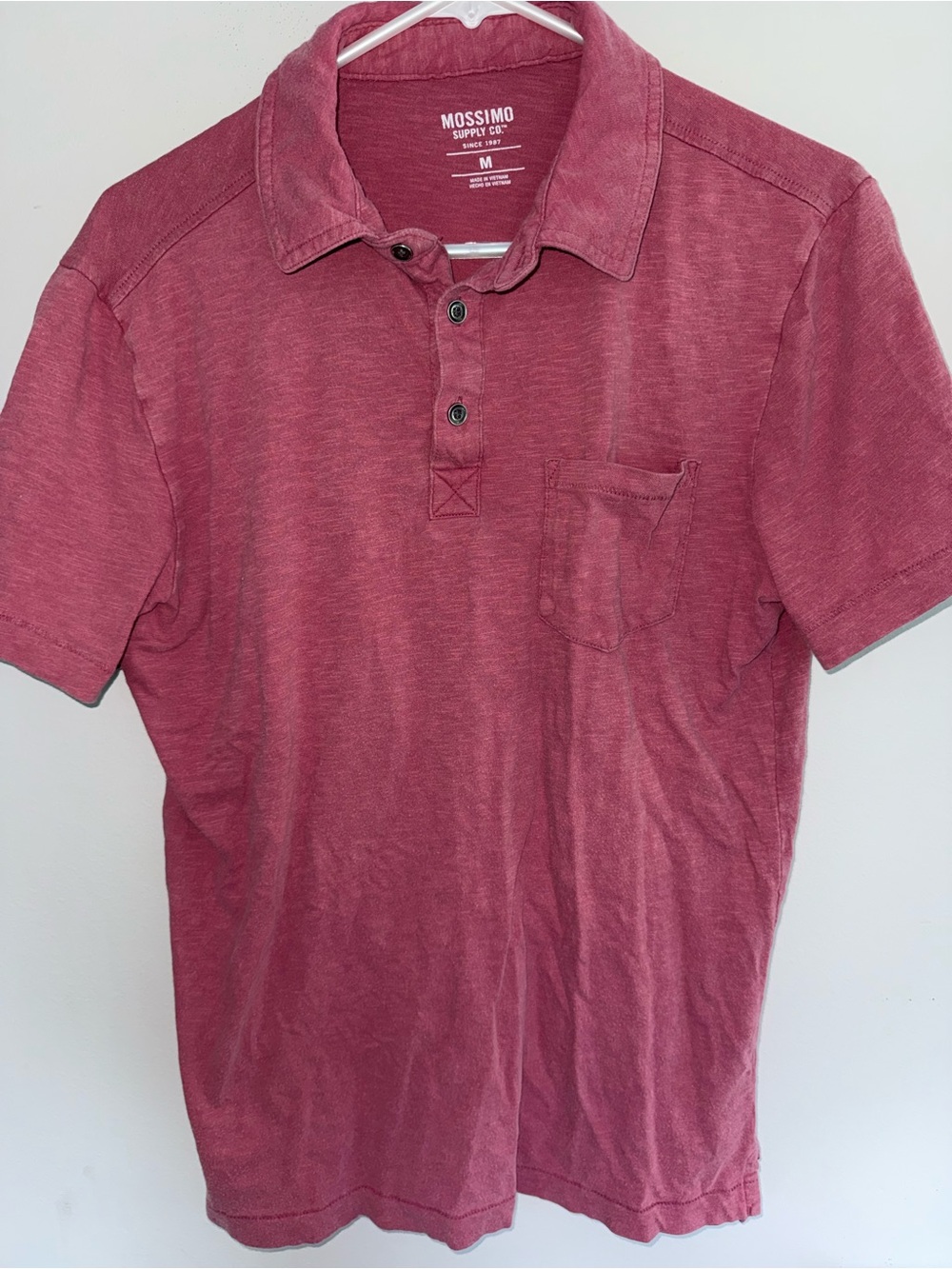 Mossimo Supply Co. Men's Short Sleeve Polo - Washed Burgundy